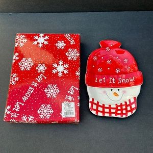 Snowman Serving Plate